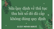Sửa quy định về thủ tục thu hồi sổ đỏ đã cấp không đúng quy định