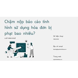 Chậm nộp báo cáo tình hình sử dụng hóa đơn bị phạt bao nhiêu?
