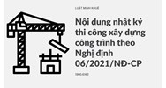 Nội dung nhật ký thi công xây dựng công trình theo Nghị định 06/2021/NĐ-CP