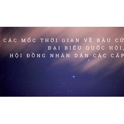 Các mốc thời gian về bầu cử đại biểu Quốc hội, HĐND các cấp cụ thể là như thế nào?