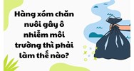 Hàng xóm chăn nuôi gây ô nhiễm môi trường thì phải làm thế nào?
