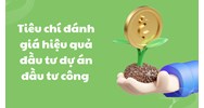 Tiêu chí đánh giá hiệu quả đầu tư dự án đầu tư công theo luật