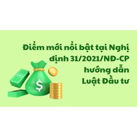 Điểm mới nổi bật tại Nghị định 31/2021/NĐ-CP hướng dẫn Luật Đầu tư