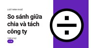 So sánh giữa chia và tách công ty theo luật doanh nghiệp