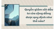 Quyền giám sát đầu tư của cộng đồng được quy định như thế nào?