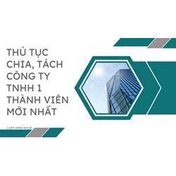 Thủ tục chia, tách công ty TNHH 1 thành viên mới nhất