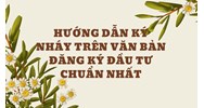Hướng dẫn ký nháy trên văn bản đăng ký đầu tư chuẩn nhất