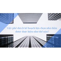 Việc phê duyệt kế hoạch lựa chọn nhà thầu được thực hiện như thế nào?