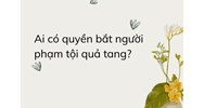 Ai có quyền bắt người phạm tội quả tang?