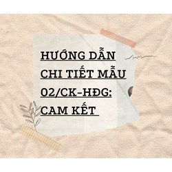 Hướng dẫn chi tiết Mẫu 02/CK-HĐG: Cam kết