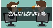 Mẫu số 11-ĐT: Biên bản ghi nhận kết quả đối thoại có hướng dẫn chi tiết