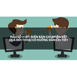 Mẫu số 11-ĐT: Biên bản ghi nhận kết quả đối thoại có hướng dẫn chi tiết