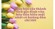 Mẫu báo cáo thành tích gia đình văn hóa tiêu biểu mới nhất có hướng dẫn chi tiết