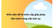Điều kiện để tổ chức cấp giấy phép tiến hành công việc bức xạ