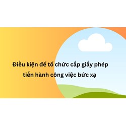 Điều kiện để tổ chức cấp giấy phép tiến hành công việc bức xạ