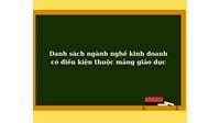 Danh sách ngành nghề kinh doanh có điều kiện thuộc mảng giáo dục