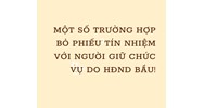 Một số trường hợp bỏ phiếu tín nhiệm với người giữ chức vụ do HĐND bầu