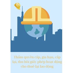 Thẩm quyền cấp, gia hạn, cấp lại, thu hồi giấy phép hoạt động cho thuê lại lao động