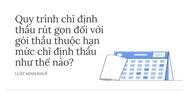 Quy trình chỉ định thầu rút gọn đối với gói thầu thuộc hạn mức chỉ định thầu như thế nào?
