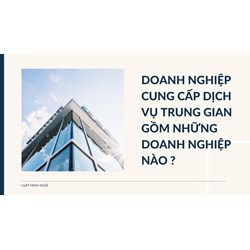 Doanh nghiệp cung cấp dịch vụ trung gian gồm những doanh nghiệp nào?