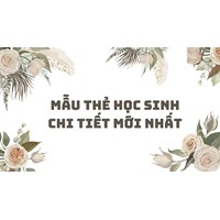 Mẫu thẻ học sinh chi tiết mới nhất