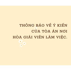 Mẫu số 05-HG: Thông báo về ý kiến của Tòa án nơi Hòa giải viên làm việc có hướng dẫn chi tiết
