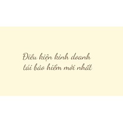 Điều kiện kinh doanh tái bảo hiểm mới nhất