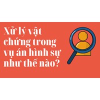 Xử lý vật chứng trong vụ án hình sự như thế nào?