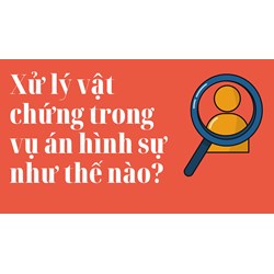 Xử lý vật chứng trong vụ án hình sự như thế nào?