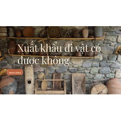 Xuất khẩu di vật có được không