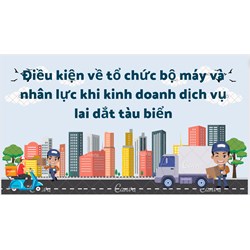 Điều kiện về tổ chức bộ máy và nhân lực khi kinh doanh dịch vụ lai dắt tàu biển