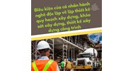 Điều kiện của cá nhân hành nghề độc lập về lập thiết kế quy hoạch xây dựng, khảo sát xây dựng, thiết kế xây dựng công trình