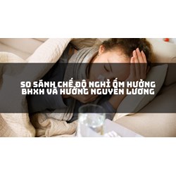 So sánh chế độ nghỉ ốm hưởng BHXH và hưởng nguyên lương
