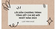 Lời dẫn chương trình tổng kết chi bộ mới và hay nhất