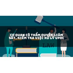 Cơ quan có thẩm quyền giám sát, kiểm tra việc xử lý VPHC