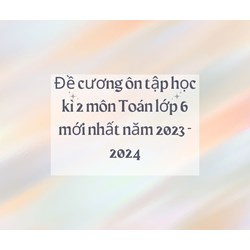 Đề cương ôn tập học kì 2 môn Toán lớp 6 chọn lọc mới nhất