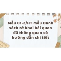 Mẫu Danh sách tờ khai hải quan đã thông quan (Mẫu 01-2/HT) có hướng dẫn chi tiết