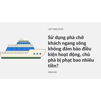 Sử dụng phà chở khách ngang sông không đảm bảo điều kiện hoạt động, chủ phà bị phạt bao nhiêu tiền?