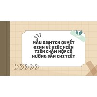 Mẫu 02/MTCN Quyết định về việc miễn tiền chậm nộp có hướng dẫn chi tiết