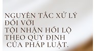 Nguyên tắc xử lý đối với tội nhận hối lộ quy định như thế nào?