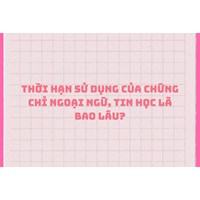 Thời hạn sử dụng của chứng chỉ ngoại ngữ, tin học là bao lâu?