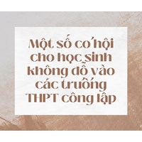 Một số cơ hội cho học sinh không đỗ vào các trường THPT công lập