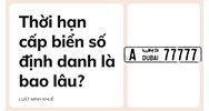 Thời hạn cấp biển số định danh là bao lâu?