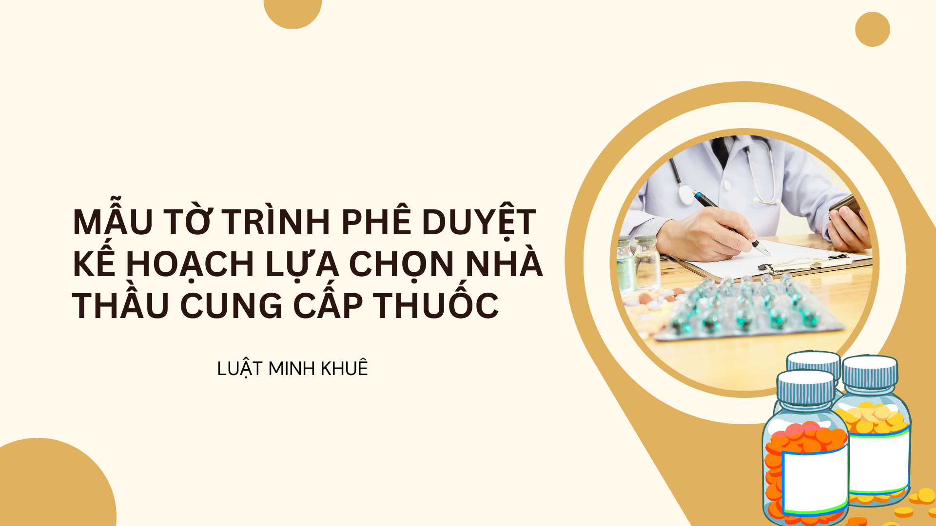 Mẫu tờ trình phê duyệt kế hoạch lựa chọn nhà thầu cung cấp thuốc