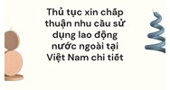 Thủ tục xin chấp thuận nhu cầu sử dụng lao động nước ngoài tại Việt Nam chi tiết