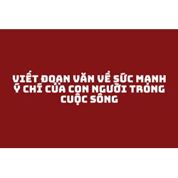 Viết đoạn văn về sức mạnh ý chí của con người trong cuộc sống
