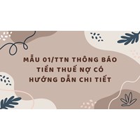 Mẫu Thông báo tiền thuế nợ mới nhất có hướng dẫn chi tiết