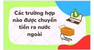 Các trường hợp nào được chuyển tiền ra nước ngoài