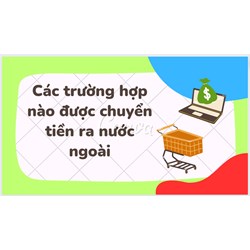 Các trường hợp nào được chuyển tiền ra nước ngoài