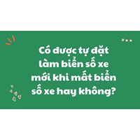 Có được tự đặt làm biển số xe mới khi mất biển số xe hay không?